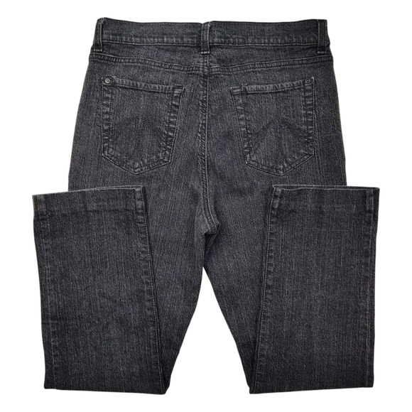 Jeanstar Womens Jeans Size 10 Short High Rise Straight Leg Denim Charcoal Wash - Picture 2 of 9